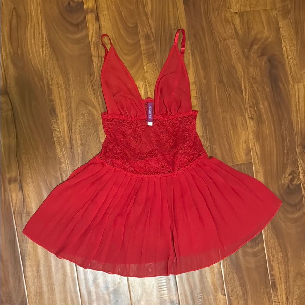 Elegant Red Lace Babydoll